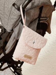 Cozy Pixies Túi đựng tã hình trái tim chấm bi, thích hợp dùng cho xe đẩy. - Hoa tình yêu màu hồng - Xem 3