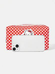 HELLO KITTY AND FRIENDS | SHEIN 一款黑色趣味卡通可爱化妆包 - 紅色A - 查看 4