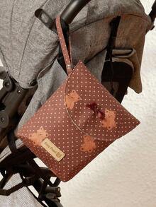 Cozy Pixies Polka Dot Heart Shaped Diaper Bag, Suitable For Stroller Use - Multicolor - View 3