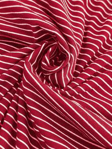 Comfortcana Quần ống rộng kẻ sọc đỏ trắng, kiểu dáng thường ngày, có dây rút, phù hợp cho mùa thu/đông. - Đỏ - Xem 6