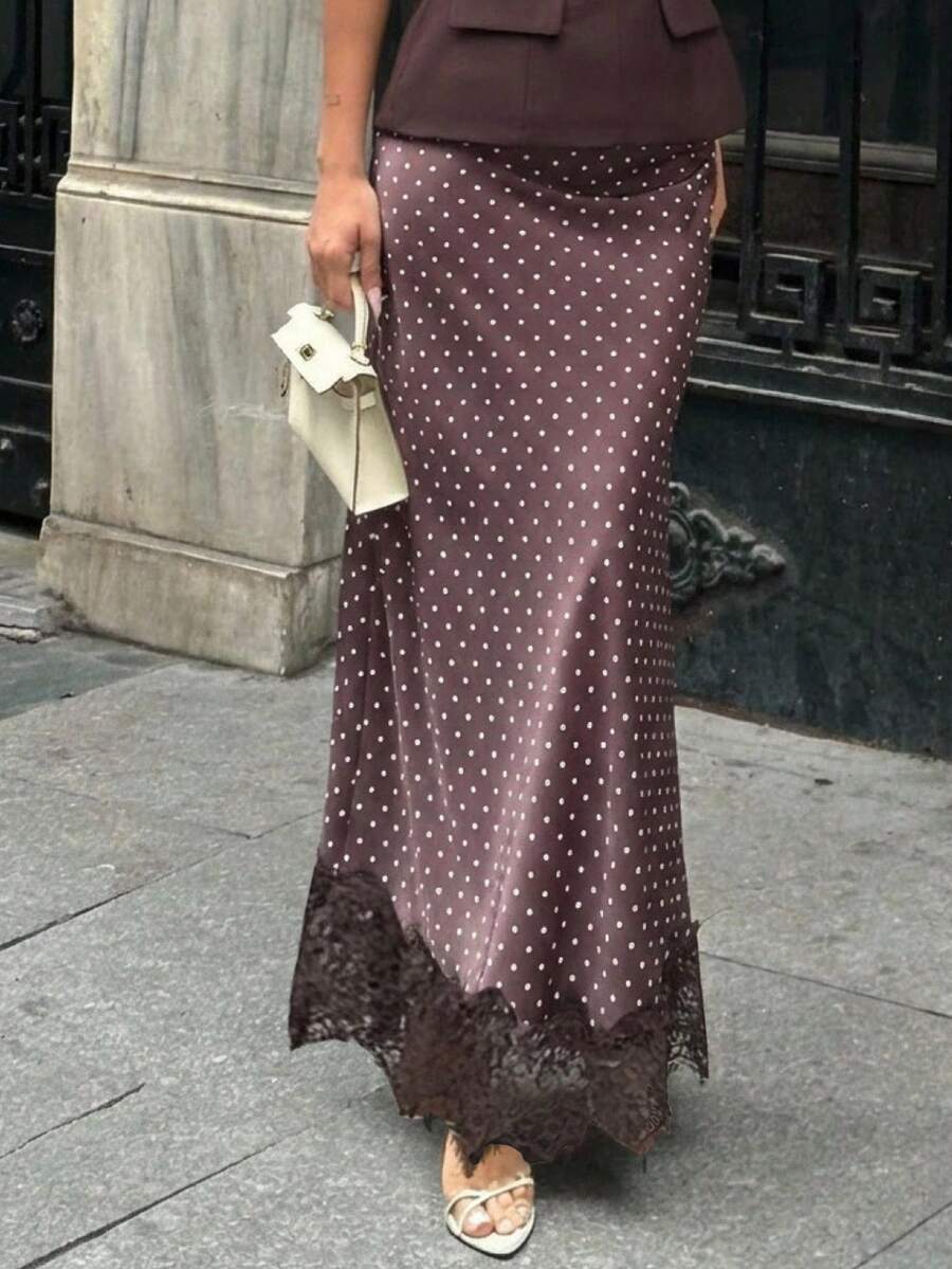 Lumalex 女士波点休闲百搭约会外出A字裙