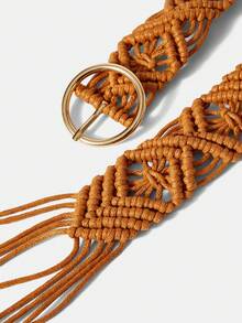 MOTF NEW BOHEMIAN FRINGED BELT - Brown - View 8