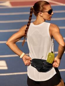 GLOWMODE Water Bottle Pocket Zipper Belt Bag Water Repellent Waist Crossbody Bags With Adjustable Strap - Black - View 6