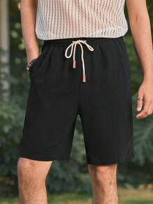 Open Phase Quần short cạp rút cho nam - màu đen - Xem 4