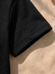 Young Girls T-Shirt Co-Ords - Black - View 6