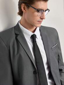 Officeau 男士西装，休闲西装外套，单件西装上衣，基础款西装，优雅商务休闲正式派对装扮，男士礼物 - 灰色 - 查看 6