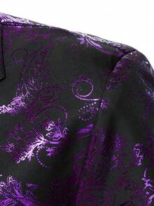 Calvornis Men's Suit Blazer, Fashionable & Stylish, Essential For Daily And Party Wear, Recommended For Trendsetters, Formal, Ceremony - Purple - View 5