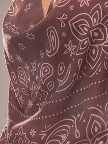 MUSERA Đầm maxi cổ đổ chéo yếm họa tiết Paisley, thích hợp cho kỳ nghỉ hè, đi biển, Ibiza, lễ hội, thanh lịch, Cherry Moon. - Nhiều màu - Xem 6