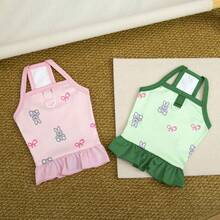 PETSIN Quần áo cho chó, quần áo cho mèo, váy cho thú cưng, bộ sưu tập xuân/hè mới, váy cho cún con, váy công chúa đa năng, họa tiết kẻ sọc, quần áo cho động vật nhỏ, kem chống nắng mát mẻ - Nhiều màu - Xem 7