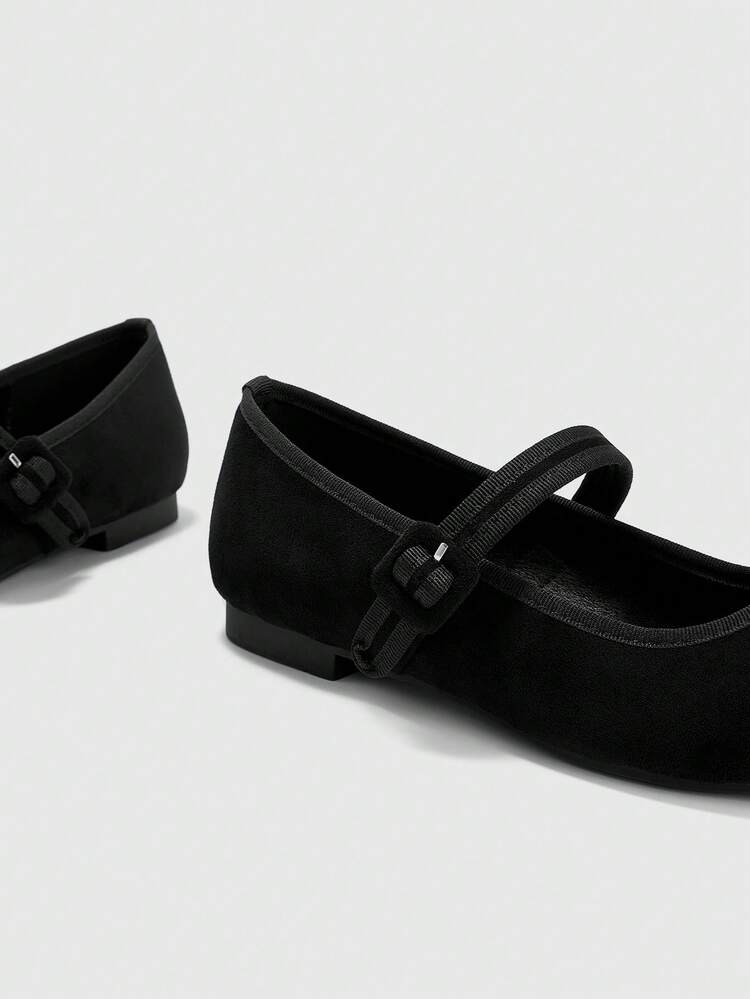 CUCCOO BIZCHIC Women Shoes Fashionable Women's Flat Shoes Comfortable Casual Versatile Holiday Dating Elegant Wear Metal Buckle Belt Design, College Style Wear, Commuting Daily, Dating Out Of The Street, Sweet Cool Style Women's Shoes