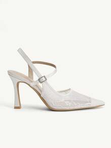 CUCCOO CHICEST 女士尖头细高跟鞋 婚礼宴会派对优雅 - 白色 - 查看 3