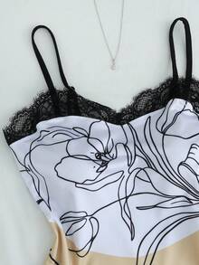 GlowEve Women's Artistic Line Floral Pattern Slim-Fit Tank Top, Suitable For Summer And Various Occasions - Multicolor - View 4
