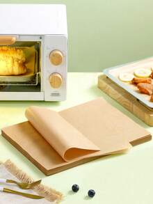 50/100片装食品级防油纸牛皮油纸烤箱烘焙烧烤吸油垫专用垫纸 - 棕色 - 查看 1