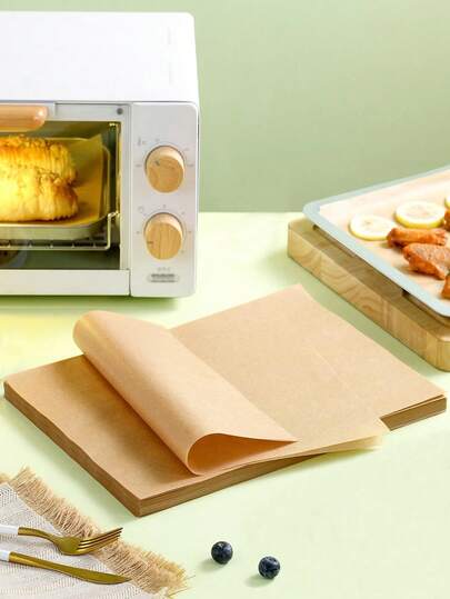 50/100片装食品级防油纸牛皮油纸烤箱烘焙烧烤吸油垫专用垫纸