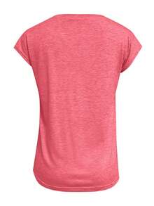 EMERY ROSE Áo thun nữ cổ chữ V tay ngắn màu trơn, kiểu dáng thường ngày, đa năng. - Đỏ - Xem 2