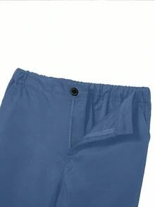 SHEIN 5件套青少年男士绅士西装，包括西装外套+修身马甲+西裤+领结+口袋巾，高端正式服装，适合生日派对、晚宴、演出、主持、婚礼季（生日、婚礼、毕业典礼）等场合。 - 藍色 - 查看 6
