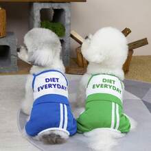 PETSIN Quần áo cho thú cưng, quần áo cho chó, quần áo cho mèo, quần yếm thường ngày, quần yếm mới cho động vật nhỏ mùa xuân và mùa hè, bộ áo liền quần có khóa kéo, đồ dùng cho thú cưng, quần yếm thường ngày - Nhiều màu - Xem 10