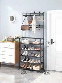 Kệ giày kim loại độc lập bốn hoặc năm tầng làm bằng vải không dệt, có thể được sử dụng làm giá treo áo khoác, kệ lưu trữ ngoài trời đa chức năng, kệ tủ quần áo độc lập và kệ giày nhiều tầng trong nhà. - Nhiều màu - Xem 8