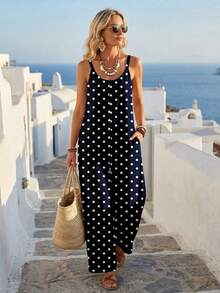 Faunlyn Bộ jumpsuit nữ tối giản, phong cách thường ngày, đa năng cho mùa xuân và mùa hè. - Màu xanh hải quân - Xem 4