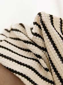 Elaquor Plus Size Summer Casual Cute Striped Bow Decor Tank Top Latest Tops For Women New Arrivals Women's Tops For Summer None, Birthday Black And White - Multicolor - View 5