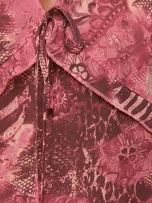 MUSERA Áo lưới in họa tiết cỡ lớn, cổ khoét sâu, trễ vai, tay dài, thích hợp cho mùa xuân hè, thanh lịch, đi nghỉ mát, lễ hội, tiệc tối, Ibiza, Rave, Cherry Moon - Nhiều màu - Xem 6