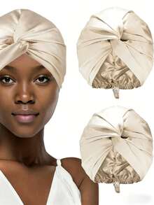 1SetCross Twist Sleep Cap Hair Care Cap Eye Mask Women'S Hair Tie Hair Accessories, Hair Beauty Products, Hair Care, Hair Care Products, Hair Tools, Hair Supplies, Hair Care, Hair Styling Equipment Travel Essentials, Suitable For Daily Hair Care Specific Hair Care Needs For Sleep, Travel, And Long-Distance Transportation - Multicolor - View 9