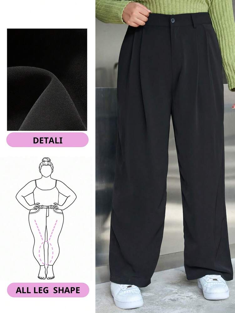 Dazy Plus Women's Straight And Versatile Loose Pants Fall