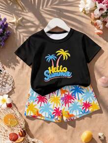 Young Girls T-Shirt Co-Ords - Black - View 2