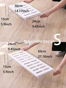 1PC Under Sink Organizer For Kitchen, Bathroom Storage Rack, Countertop Shelf For Oven, Microwave, Kitchen Organization - White - View 8