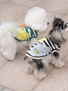 PETSIN Quần áo thú cưng mùa xuân mới, đồ dùng cho thú cưng, quần áo cho thú cưng, áo ba lỗ cho chó, áo thun cho mèo, trang phục cho gấu bông, trang phục cho động vật nhỏ, áo ba lỗ thường ngày mát mẻ, quần áo cho chó, quần áo cho mèo, áo ba lỗ hai mùa xuân hè mới. - Nhiều màu - Xem 3