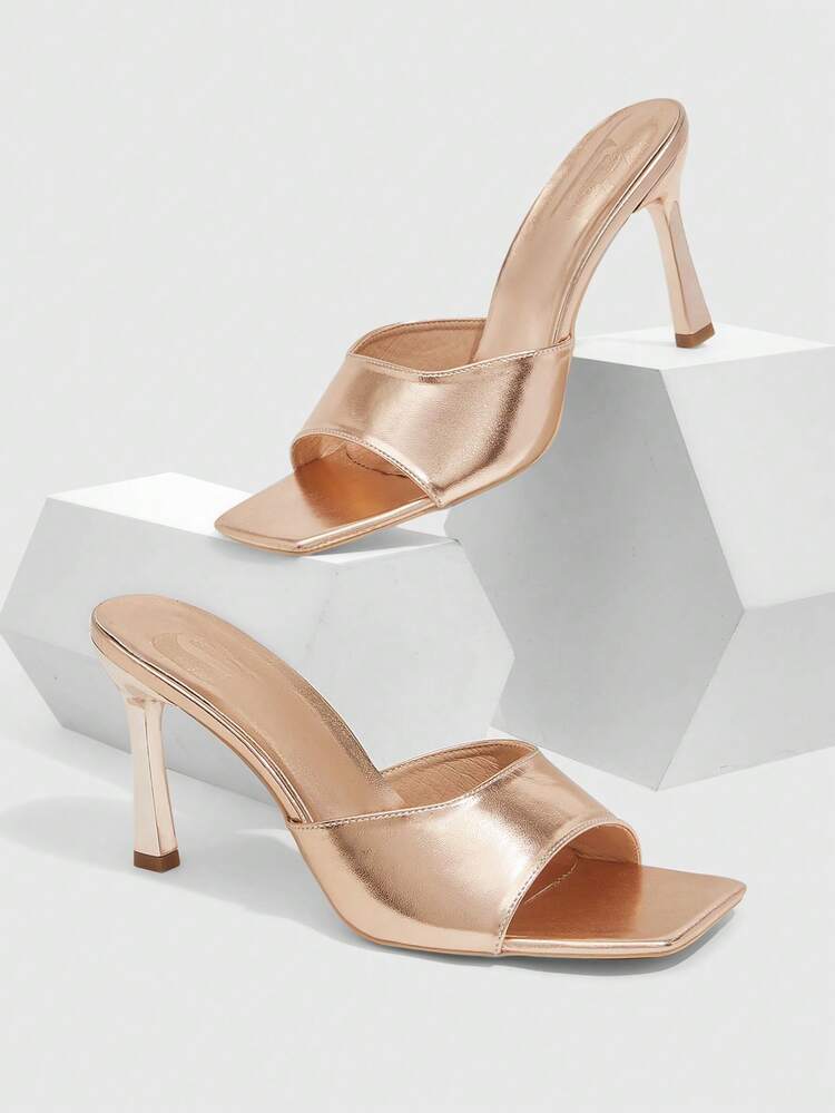 CUCCOO SZL Women Shoes Spring And Summer New Champagne One Piece Peep Toe Ankle Strap Women's High Heel Sandals Fashion Comfortable Versatile Sexy Party Women's Sandals Peep Toe Sandals