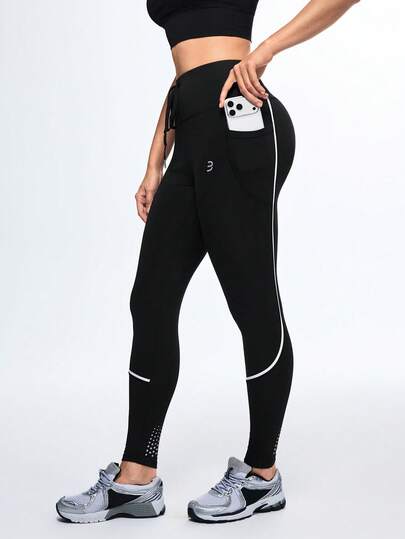 Eassivo Eassivo Quần legging thể thao nữ có dây rút ở eo và túi