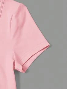 SHEIN EZwear 多色针织女式T恤，多件装批发女装短袖上衣，夏季女式上衣，女式T恤 - 彩色 - 查看 12