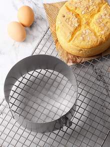 6-12 Inch Stainless Steel Round Mousse Mold Cake Pan - Telescopic Mousse Mold Cake Pan Baking Rim Chiffon Cake Mold - 1 Piece - Silver - View 3