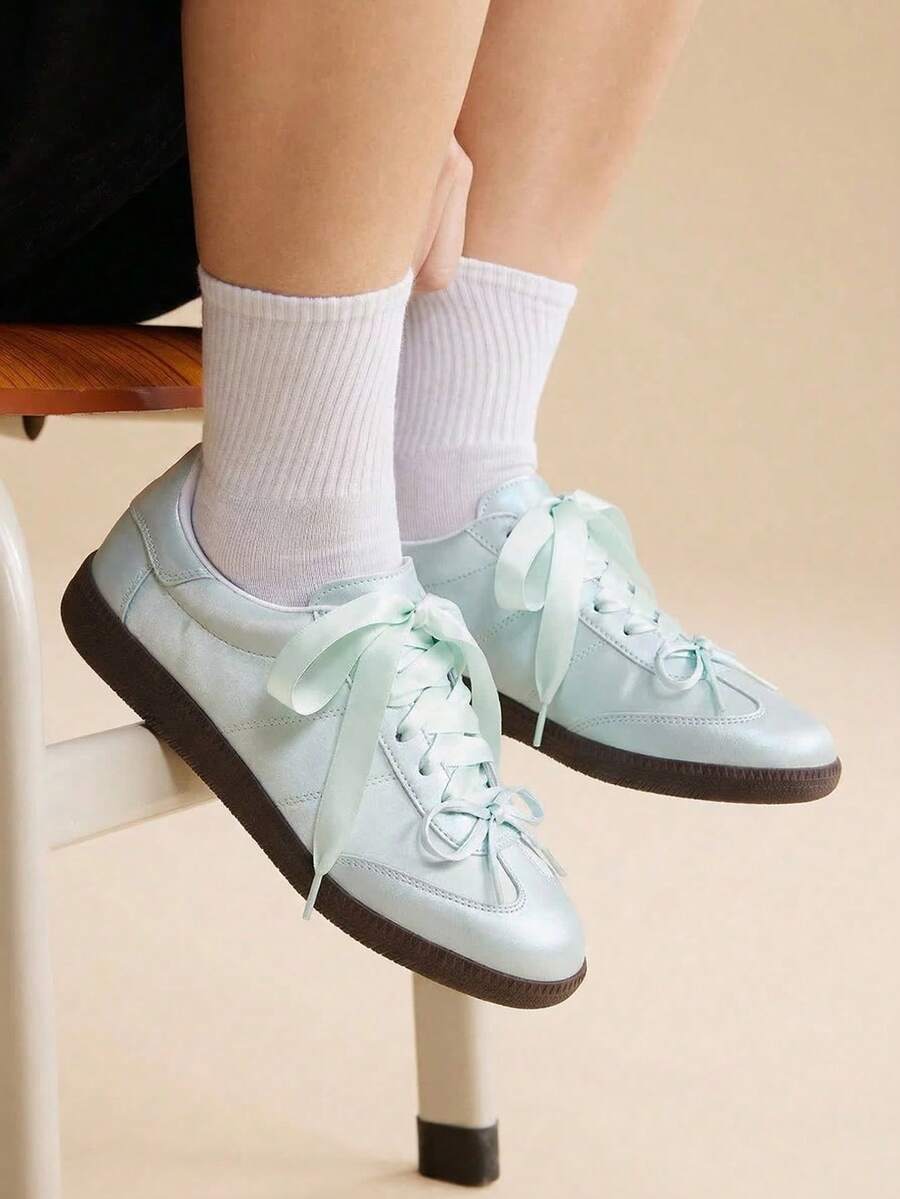 CUCCOO EASI Zapatillas casuales de moda para mujer, otoño - Celeste - Ver 1