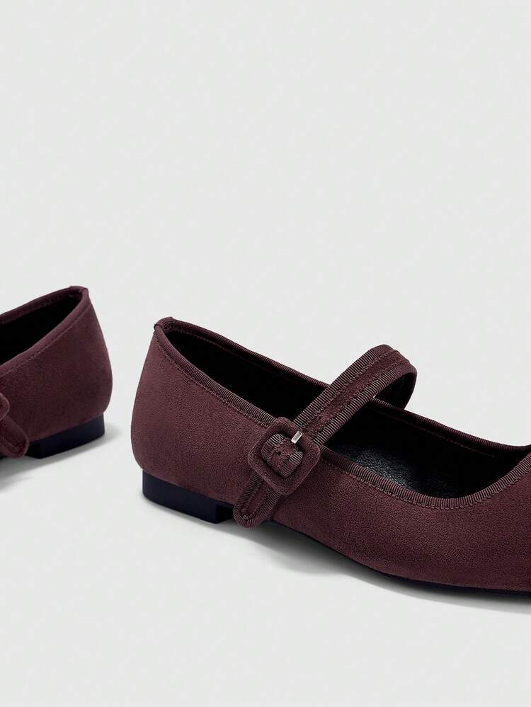 CUCCOO BIZCHIC Women Shoes Fashionable Women's Flat Shoes Comfortable Casual Versatile Holiday Dating Elegant Wear Metal Buckle Belt Design, College Style Wear, Commuting Daily, Dating Out Of The Street, Sweet Cool Style Women's Shoes