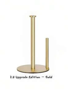 Stainless Steel Paper Towel Holder - Sturdy Weighted Base, Easy-Tear Design, Suitable For Kitchen And Bathroom Countertops. - Multicolor - View 10