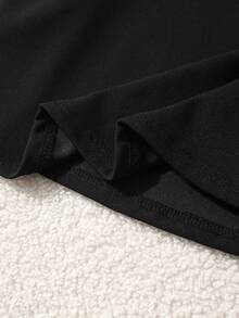 Elladie kids 1pc Tween Girl Color Block Bowknot Camisole Snug Fit Dress - Black - View 6