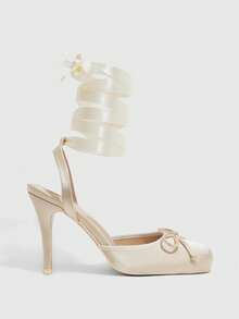 CUCCOO SZL Zapatos de tacón para mujer - Albaricoque - Ver 4