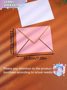 10/20pcs Colorful Invitation Envelopes(Large Size), Self-Adhesive Envelopes, Perfect For Graduation, Party Invitations, Showers, Wedding Season Invitation Envelopes, Greeting Card Envelopes With Gold Border With V-Shaped Flap, Membership Card Envelopes,Suitable For Halloween, Thanksgiving, Christmas - Multicolor - View 3