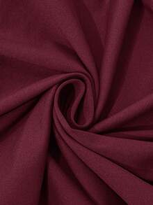 Elaquor Plus Size Women Fashion Solid Color Halter Backless Top - Burgundy - View 7