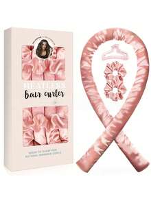 Bộ 4 thanh uốn tóc không dùng nhiệt bằng lụa, mềm mại, có kẹp điều chỉnh, tự làm lọn tóc xoăn khi ngủ cho phụ nữ và bé gái, đồ dùng cần thiết cho mùa tựu trường, du lịch, kỳ nghỉ, dụng cụ tạo kiểu tóc giúp tạo những lọn tóc xoăn bồng bềnh như ở salon. - Nhiều màu - Xem 10