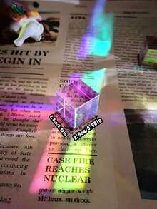 Optical Glass X Cube Birefringent Cube: Prism Rgb Merger Separator, Educational Gift, Classroom Physics, Suitable For Ages 14 And Up - Multicolor - View 8