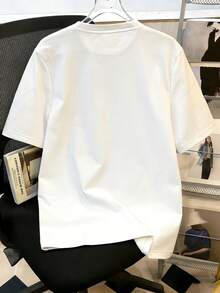 Manfinity Joysei Duck Pattern Print Design On Abdominal Muscles, Men's Fashionable Summer Casual Sportswear, Men's Top - White - View 2