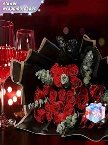 20 tờ giấy gói quà, giấy gói hoa, kích thước 22,8x22,8 inch/58x58 cm Giấy gói hoa hai mặt Giấy gói hoa màu dùng cho đám cưới, ngày lễ tình nhân, sinh nhật, giáng sinh, bó hoa tự làm, thích hợp để trang trí phòng Trang trí nhà Trang trí phòng ngủ Trang trí giáng sinh Trang trí sinh nhật Trang trí mùa thu (màu đỏ cam và nâu) - Nhiều màu - Xem 5