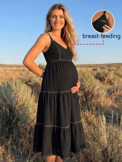 Boho Mama 兼具哺乳功能的孕妇连衣裙，休闲度假及日常穿着