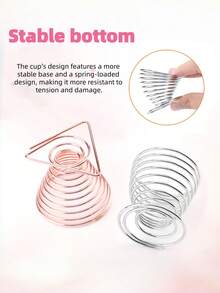 Triangle Spring Makeup Sponge Holder, Beautiful Stand For Bathroom Countertops, Mold-Proof And Stain-Resistant, Essential Beauty Organizer, Also Suitable For Storing Eggs (Gold) - Multicolor - View 9