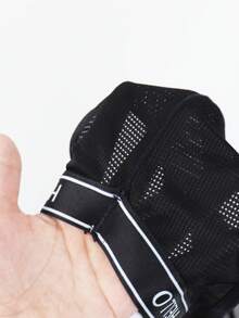 SHEIN DrisQ 男士字母图案镂空性感三角裤 - 黑色 - 查看 5