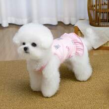 PETSIN Quần áo cho chó, quần áo cho mèo, váy cho thú cưng, bộ sưu tập xuân/hè mới, váy cho cún con, váy công chúa đa năng, họa tiết kẻ sọc, quần áo cho động vật nhỏ, kem chống nắng mát mẻ - Nhiều màu - Xem 13