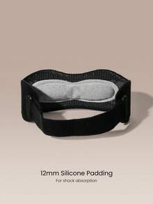 GLOWMODE 1条装 Hustle & Flow 针织吸汗速干透气硅胶垫减震可调节绑带护膝，适用于跑步、慢跑、训练、徒步、网球、高尔夫等日常运动。 - 黑色 - 查看 4